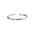 JL056 Korean version S925 sterling silver Mobius wavy joint tail ring women's ring personalized silver ring.