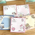 50 Sheets Kawaii Cat Sticky Note Girl Planning Daily Memo Pad School Supplies Self-adhesive Message Notepad Stationery. 