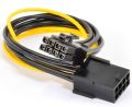 JXSZ PCI-e Graphics Card GPU 8-pin Male to Dual 6+2pin Female Power Y Cable PCIe 8pin-2x8pin Splitter. 