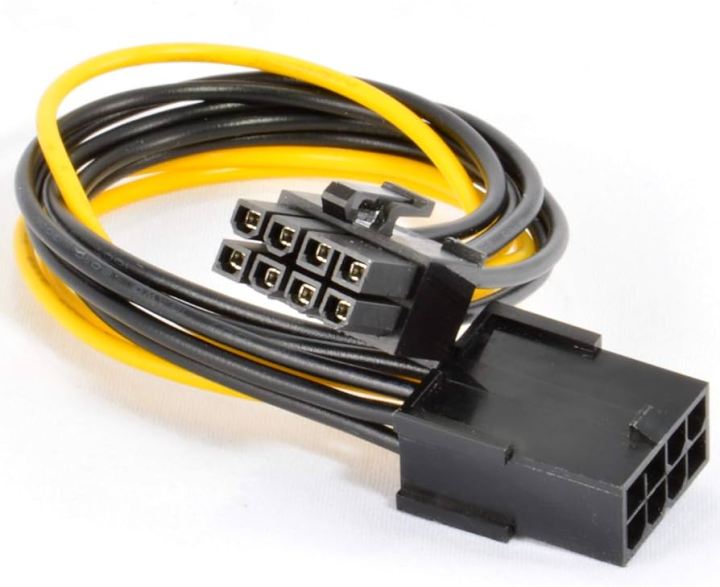 JXSZ PCI-e Graphics Card GPU 8-pin Male to Dual 6+2pin Female Power Y Cable PCIe 8pin-2x8pin Splitter