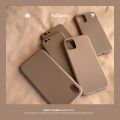 Retro brown Solid color Simple Korean Couple Phone Case Cover For iPhone 15 14 13 12 11 Pro Max 15 14 7 8Plus X XR case. 