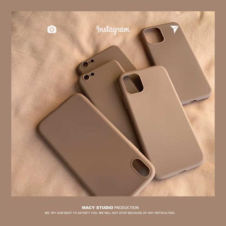 Retro%20brown%20Solid%20color%20Simple%20Korean%20Couple%20Phone%20Case%20Cover%20For%20iPhone%2015%2014%2013%2012%2011%20Pro%20Max%2015%2014%207%208Plus%20X%20XR%20case%20-%20Image%202