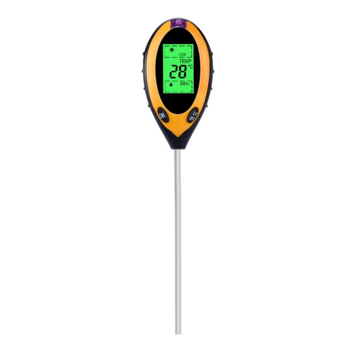 thumbnail interactive-video image 1 of 4-in-1 LCD Digital Soil PH Meter – Tester For Temperature, Sunlight, Fertility & Moisture, Hygrometer For Indoor/Outdoor Plants 1 of 6