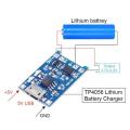 2pcs/lot Micro USB 5V 1A 18650 TP4056 Lithium Battery Charger Module Charging Board With Dual Functions. 