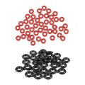 50Pcs Silicone O Ring Seal Sealing Gasket 3Mm X 8Mm X 2.5Mm & 30Pcs 2.5Mm X 6.5Mm X 2Mm Rubber O Rings for Fishing. 