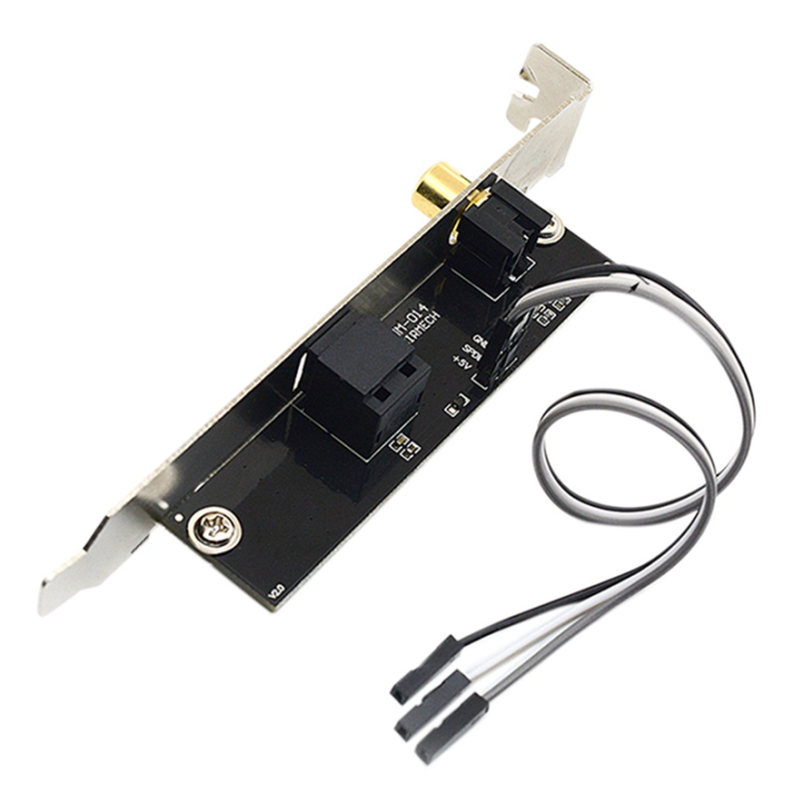 NAMUNY 2X 24Bit 192Khz Daughter Card SPDIF Optical And RCA Out Plate Cable Bracket Digital Audio Output for