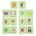 Anti-Tear Flash Cards Learning Alphabet Puzzle Cards, Matching Puzzle Cognitive Early Educational Learning Toys Mental Storage Box Alphabet Tik Tok. 