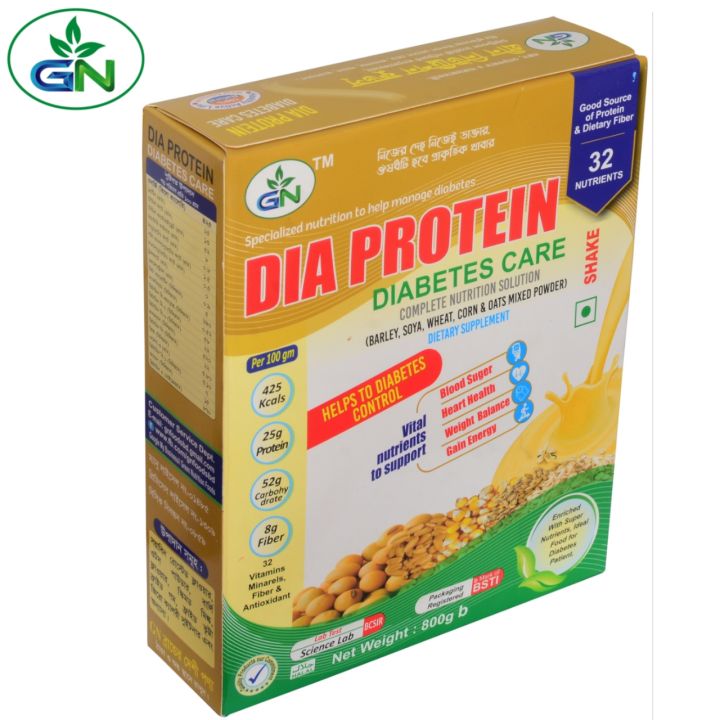 GN DIA PROTEIN- 800g - 100% Natural & Safe- Diabetic Protein Drink, Blood Sugar Management