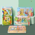 Kids Toys Magnetic Maze Puzzle Game Montessori Toys for Children Animal Wooden Puzzle Board Games Educational Toys for Boys Girl.