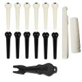 Full Set Acoustic Guitar Bridge Pins, Saddle And Nut with String remover. 