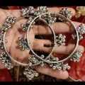 New indian Style For Girls Silver Bangles Bracelets [ 2 Pcs. 