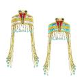 Happy night Egyptian Headpiece Beaded Tassel Headband Cosplay Egypt Queen Headdress Egyptian Costume Accessories for Holiday Photo Prop. 