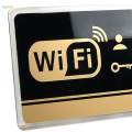WiFi Sign Sticker Mirror Account Password Handwriting Reusable Acrylic Wall Stickers Notice Board Sign for Home Store Restaurant Accessories.