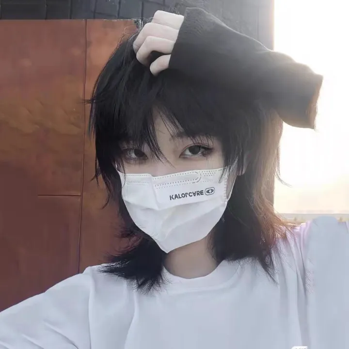 Wolf%20Tail%20Wig%20Men's%20and%20Women's%20Short%20Hair%20Internet%20Celebrity%20Same%20Style%20Natural%20Realistic%20Japanese%20Warrior%20Head%20Same%20Style%20Anchovy%20Head%20Full-Head%20Wig%20Style%20-%20Image%205