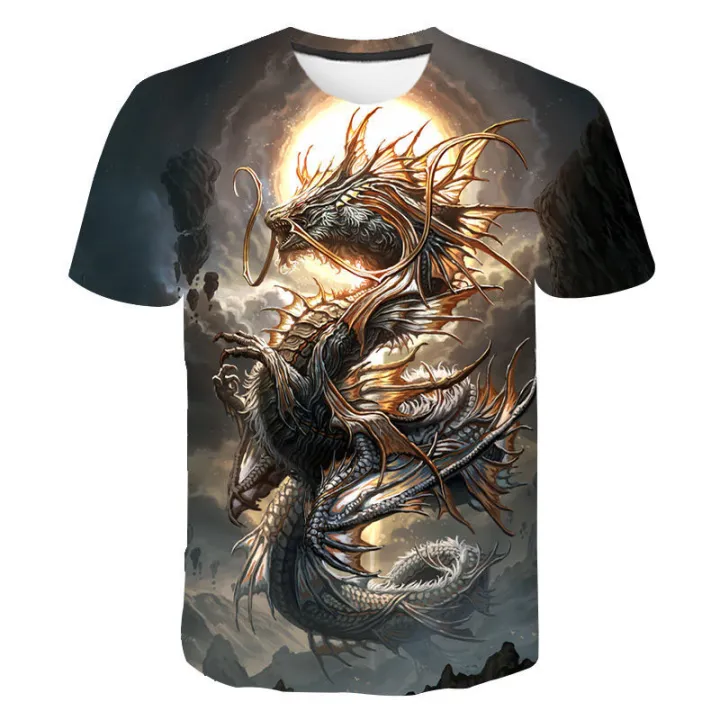 Men's%20summer%20new%20Dragon%203D%20printed%20pattern%20T-shirt%20Sports%20casual%20O%20collar%20short%20sleeve%20top%20hip%20hop%20Harajuku%20T-shirt%20-%20Image%203