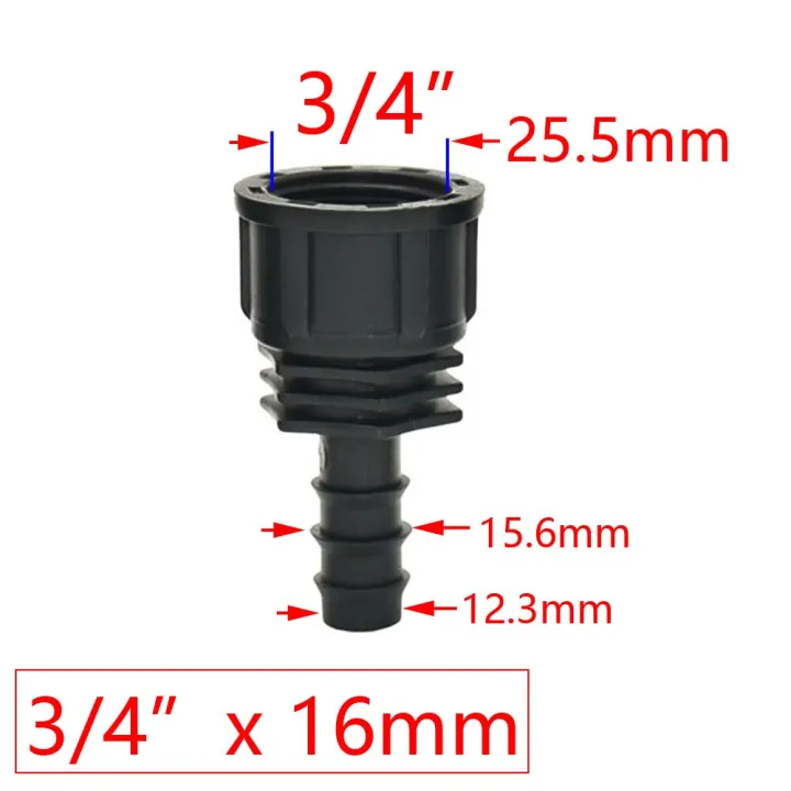 4Pcs%201/2%203/4%201%20Male%20Female%20Thread%20Connector%20To%20Barb%208mm%2016mm%2020mm%2025mm%2032mm%20PE%20Hose%20Adapter%20Garden%20Irrigation%20Watering%20System%20-%20Image%207