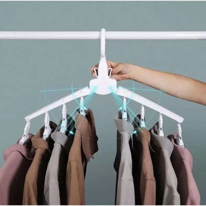 8 Fish Bones Foldable Clothes Dryer Drying Clothing Rack Hangers For Tumble Kids Outdoor Hanging Laundry Stand Telescopic