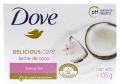135 gm Dove Delicious care Coconut milk Body Soap International Europe Country product used for male/female.