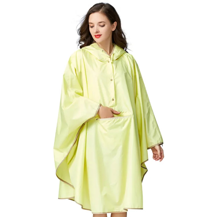 Women's%20Stylish%20Polyester%20Waterproof%20Rain%20Poncho%20Cloak%20Colorful%20Raincoat%20with%20Hood%20Zipper%20and%20Big%20Pocket%20on%20Front.%20-%20Image%204