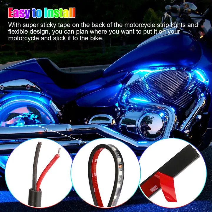 RGB%20color%20changing%20Motorcycle%20lights%20Long-lasting%20App%20control%2012%20pieces%20LED%20strip%20kit%20Neon%20effect%20Easy%20installation%20Under%20glow%20-%20Image%204