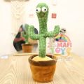Dancing Cactus Toy Electric Cactus Sing Repeat Singing  Rechargeable Talking Cactus Mimicking Toy For Plush Toys 120 SONGS. 