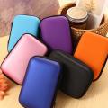 Portable HDD Carry Case Cover Earphone Box Hard Disk Case Zipper Pouch EVA Storage Box HDD Bag. 
