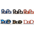 【Cathery Baby Store】Black & PAPA Picture Frame Day Decoration Photo DaD/PaPa Shape for Desk Decor Ornaments. 