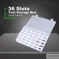 36 Slots Components Storage Box Multi Functional 36 Grid Transparent Plastic Storage Box Case Adjustable Slots 36 Compartments For Jewelry Electronic Parts.