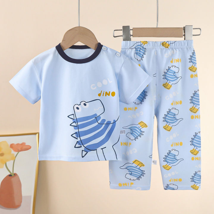 %E3%80%90HOT%20SALE%E3%80%91%20Children's%20Short%20Sleeve%20Cotton%20Summer%20Baby%20Pajamas%20Set%20Children's%20Clothing%20-%20Image%202