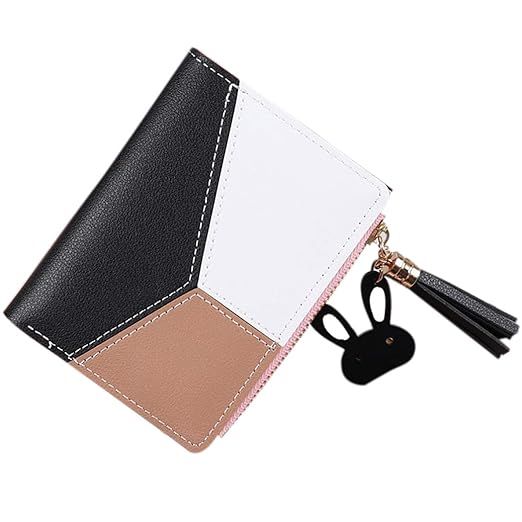 Fashionable Short Zipper Penny Purses Short Penny Purse Money Bag Trendy Pu Leather Wallets