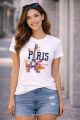 Pink &White Fashionable Tops Ladies Short Sleeve Casual Girls Print New T-Shirt For Women.