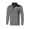 Men's Golf T-shirt Spring Autumn Sports Golf Apparel Long Sleeve Shirts Dry Fit Breathable Polo Shirt for Men. 