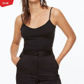 Ladies 2 Pieces Combo Cotton Scoop Neck Camisole Non Adjustable Spaghetti Strap Tank Top for Women’s From Levin. 
