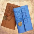 Laptop With Strap Vintage Clock Pendant Travel Notebook Notebook Vintage Notebook Soft Loose-leaf Ledger.