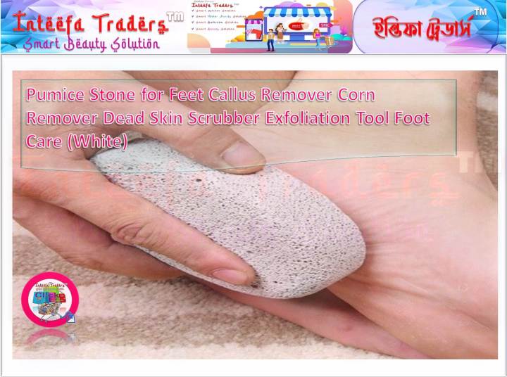 Pumice Stone for Feet Callus Remover Corn Remover Dead Skin Scrubber Exfoliation Tool Foot Care (White)