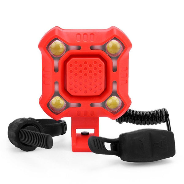 High Quality Rechargeable Light With Horn USB charging MTB Bicycle