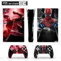 【Fast and Reliable Shipping】 Spiderman Ps5 Slim Skin Sticker for PlayStation 5 Console Controller Decal Cover Anti-scratch Skin Sticker.