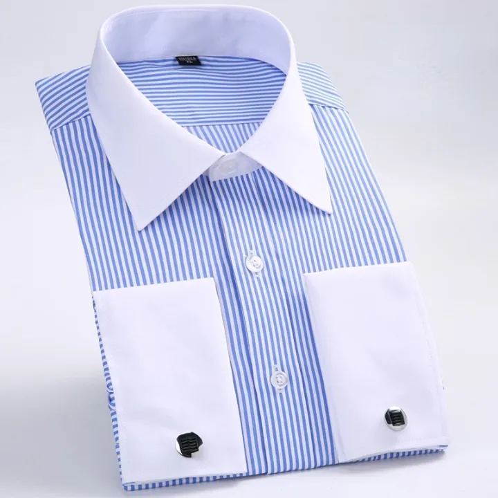 Quality%20Gentle%20Formal%20Mens%20French%20Cuff%20Dress%20Shirt%20Men%20Long%20Sleeve%20Solid%20Striped%20Style%20Men's%20Shirts%20Cufflink%20Include%20Plus%20Size%20-%20Image%206