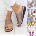 Women Summer Sandals Comfy Platform Flat Shoes Sole Ladies Casual Soft Big Toe Foot Sandal Orthopedic Bunion Corrector Slippers. 