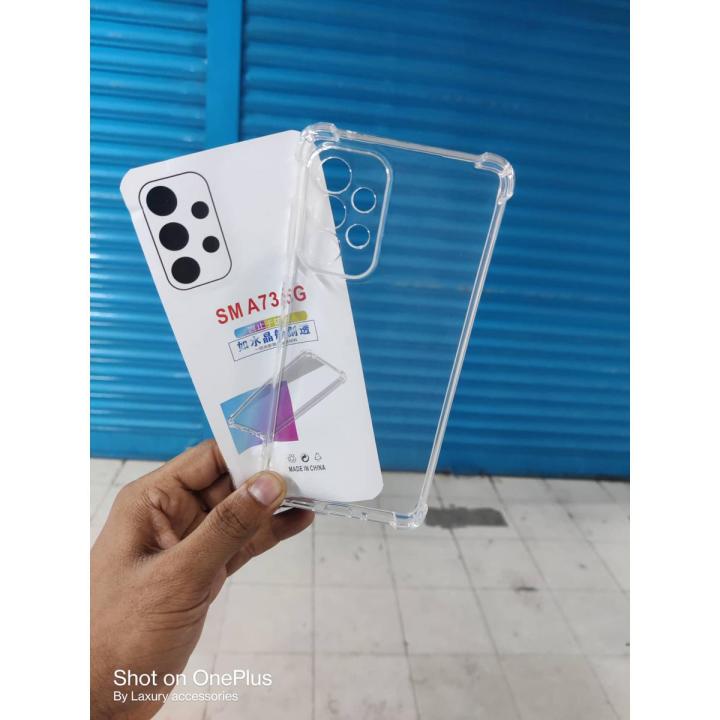 for samsung galaxy A73 5g clera transparent back cover with camera protector