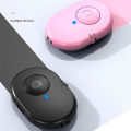 Mini Rechargeable Bluetooth-Compatible Wireless Remote Controller Button Self-timer Selfie Stick Shutter Release for IOS Android.