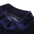 Men Solid Color Top Stylish Men's Velvet Slim Fit T-shirt Warm Soft Half-high Collar Perfect for Fall Spring Southeast Asian Buyers' Favorite Men Velvet Top. 
