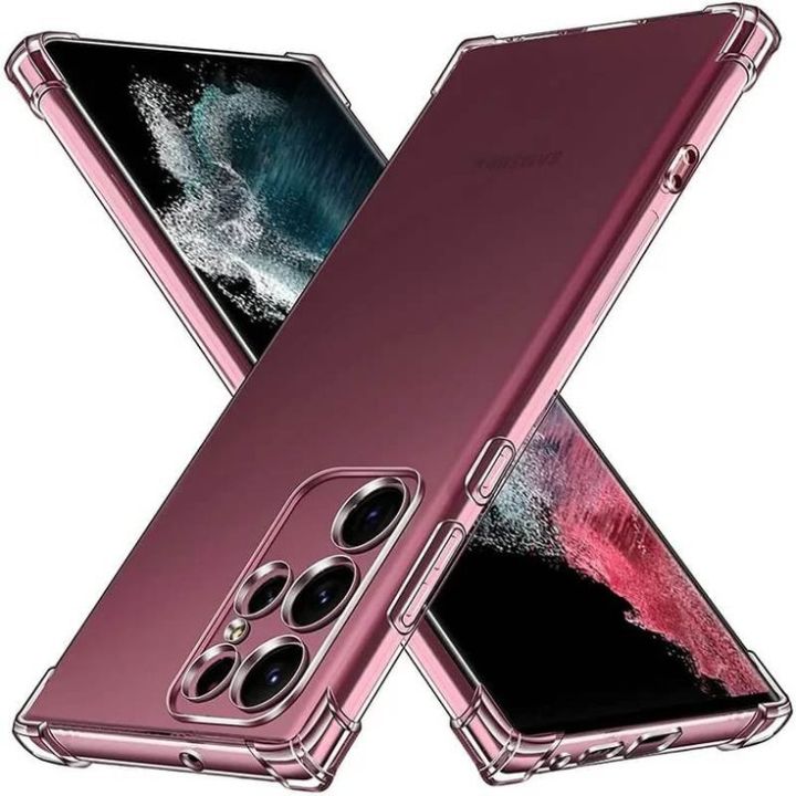 Samsung Galaxy S24 Ultra Premium Silicone Case Crystal Clear Soft TPU Ultra-Thin Transparent Flexible Protective Mobile Phone Back Cover