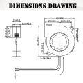 2PCS 5015 5cm DC 5V 12V 24V 2Pin Dual Ball/Hydraulic Bearing Brushless Cooling Turbine Blower Fan 50mm x 15mm Blower Cooler Fan. 