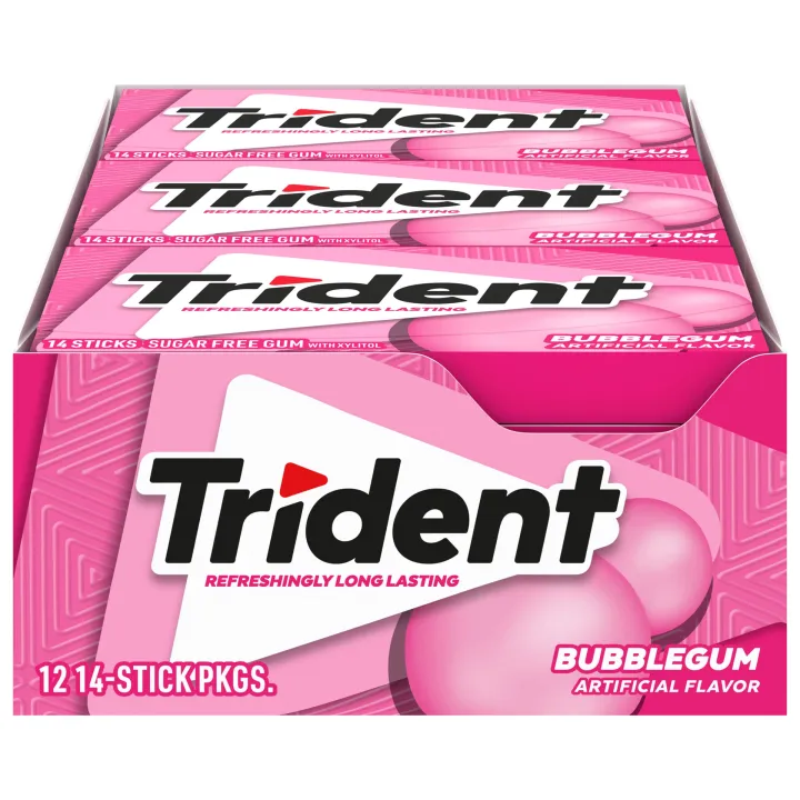 Trident%20Bubblegum%20Flavor%20Sugar%20Free%20Gum%20X%2014%20Soft%20Gum%20-%20Image%202