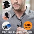 3.5mm Mini Wired Clip-on Microphone For Laptop Phone Tablet PC Recording Speaker Portable Noise Reduction Lavalier Microphone. 