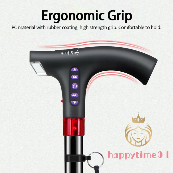 Tujyiik%20Adjustable%20Auto%20Alarm%20FM%20Radio%20Walking%20Stick%20LED%20Safety%204%20Head%20Smart%20Stick%20-%20Image%203
