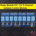 Relay Module DC 12V Eight Channel Isolated Control Module With Screw Terminal For Arduino 12V 8 Channel  Relay Circuit With Optocoupler Protection 12V Relay Module Switches. 