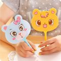 1 Pcs 0.5mm Blue Refill Cartoon Fan Pen 2-in-1 Cute Fan Ballpoint Pencil Toy School Office Stationery Pressing Writing  Ink Pen. 