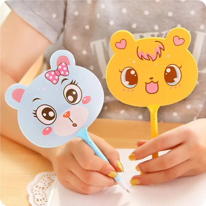 1%20Pcs%200.5mm%20Blue%20Refill%20Cartoon%20Fan%20Pen%202-in-1%20Cute%20Fan%20Ballpoint%20Pencil%20Toy%20School%20Office%20Stationery%20Pressing%20Writing%20%20Ink%20Pen%20-%20Image%205